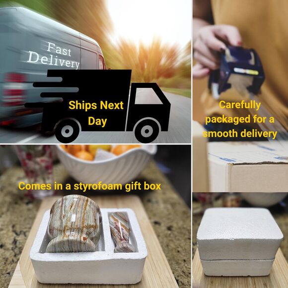 Marble Mortar and Pestle Set grinder for herbs, spices & nuts, housewarming gift - Picture 9 of 11